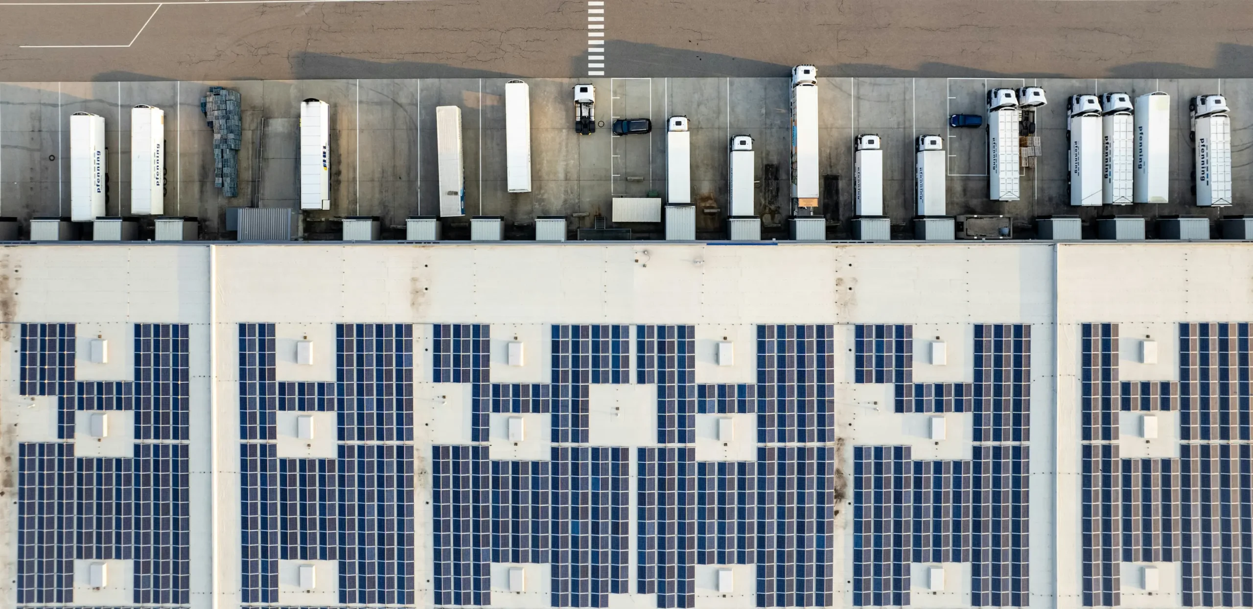 trucks in a row by loading station